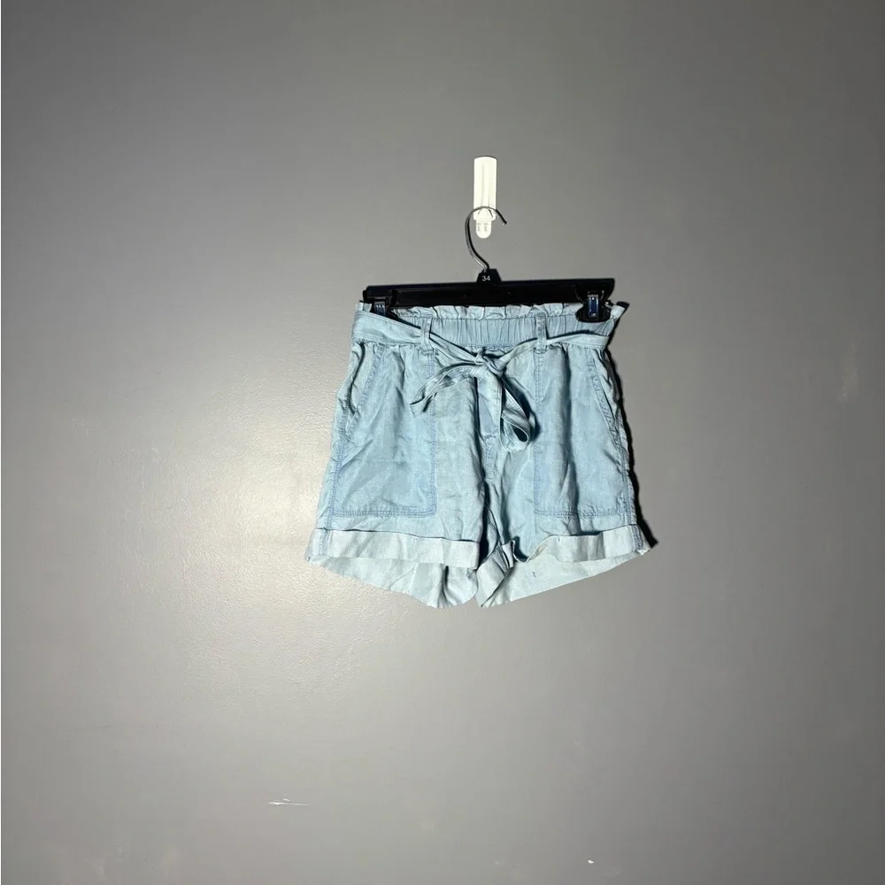 Aerie Light Blur Chambray Paperbag Shorts Size XS